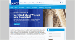 Desktop Screenshot of naccchildlaw.org